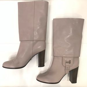 SERGIO ROSSI Round Toe Heeled Boots Sz 39.5